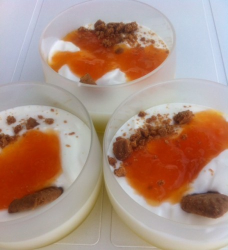 abricots, mascarpone, fromage blanc, speculoos